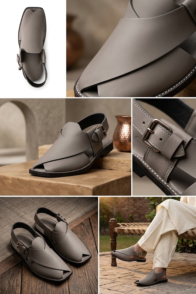 Premium Peshawari Chappal – Handmade Leather Sandals for Men