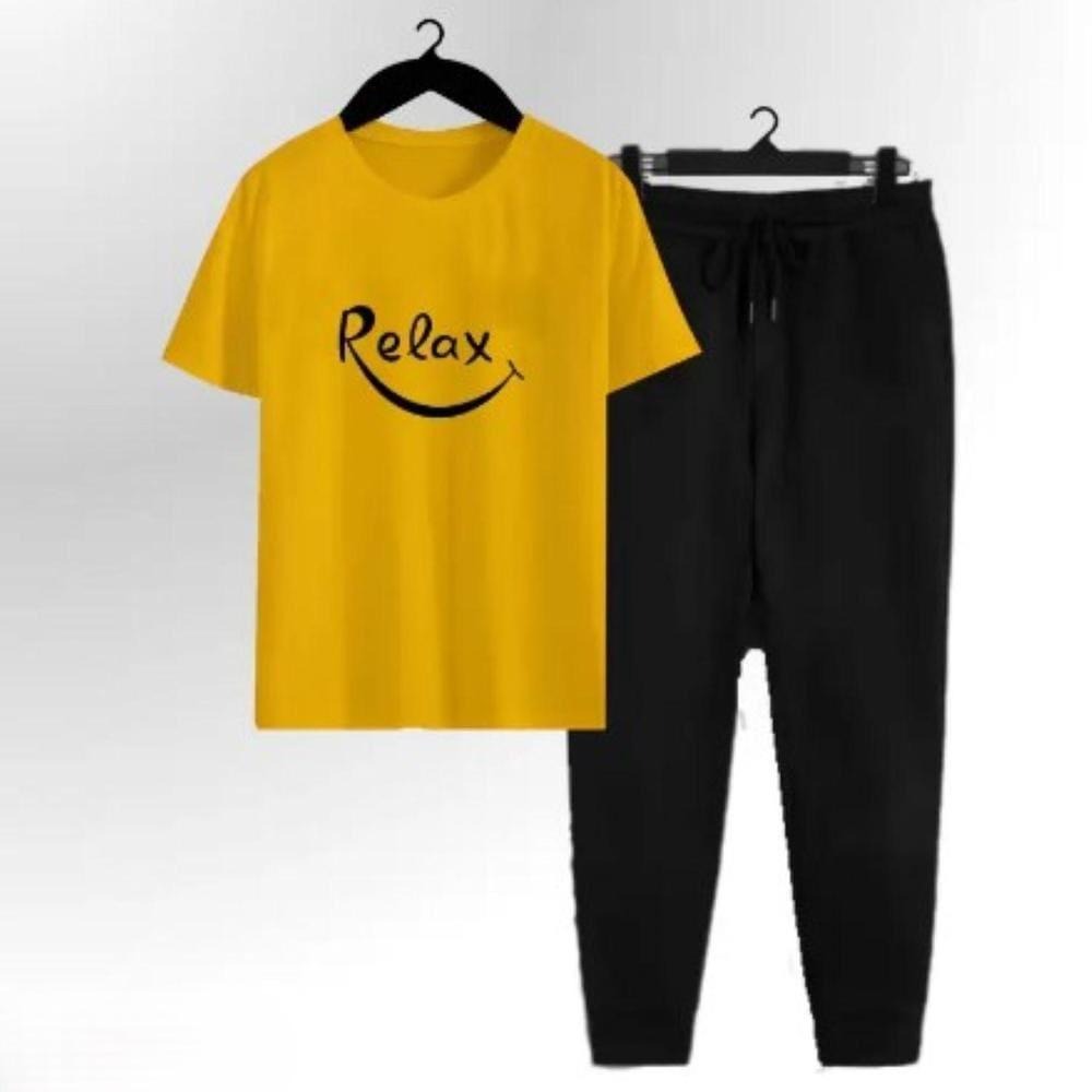 Premium Relax 2-Piece T-Shirt &amp; Jogger Tracksuit Set for Men