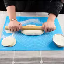 Silicone Baking Roti Mat With Measurements – Heat Resistant Non-Stick Flour Rolling &amp; Kneading Dough Pad | Size 50x40