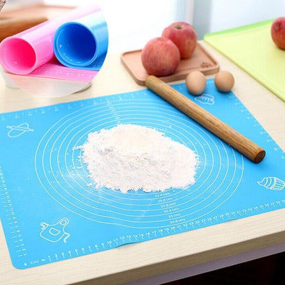 Silicone Baking Roti Mat With Measurements – Heat Resistant Non-Stick Flour Rolling &amp; Kneading Dough Pad | Size 50x40